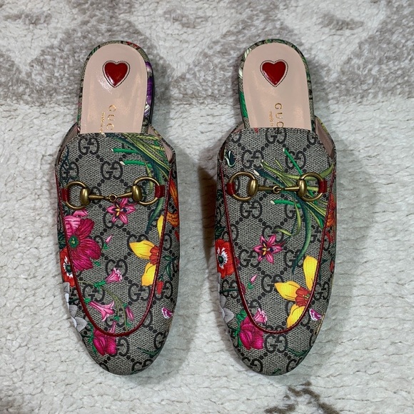 Gucci Princetown Floral Supreme Loafer Mule Slide - Picture 3 of 14